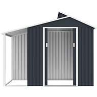 ROJAPLAST Garden house OSCAR E-A, grey 229 × 292 × 129 cm - Garden Shed