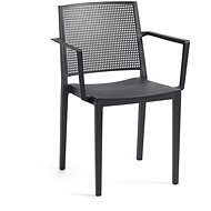 ROJAPLAST Židle zahradní GRID ARMCHAIR, antracit - Zahradní židle