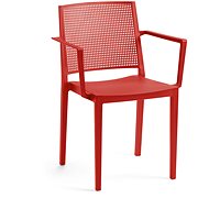 ROJAPLAST Garden chair GRID ARMCHAIR, red - Garden Chair