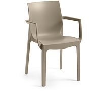 ROJAPLAST Židle zahradní EMMA ARMCHAIR, taupe - Zahradní židle