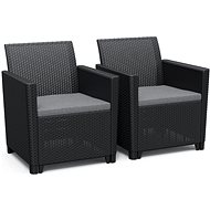 KETER Garden armchair CLAIRE DUO, graphite - 2pcs in package - Garden Armchair
