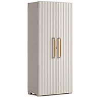 KETER Garden cabinet GROOVE TALL, 180 × 80 × 45 cm, beige - Garden Storage Cabinet