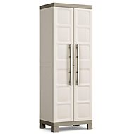 KIS Garden cabinet EXCELLENCE HIGH, 182 × 65 × 45 cm, beige/brown - Garden Storage Cabinet