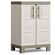 KIS Garden cabinet EXCELLENCE LOW, 97 × 65 × 45 cm, beige/brown - Garden Storage Cabinet