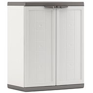 KIS Garden cabinet JOLLY LOW, white/grey 85 × 68 × 39 cm - Garden Storage Cabinet