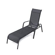ROJAPLAST Garden deckchair ZWC-52, black - Garden Lounger