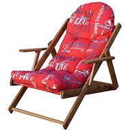 ROJAPLAST BORNEO deck brown / red - Garden Chair