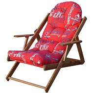 ROJAPLAST BORNEO deck brown / red - Garden Armchair