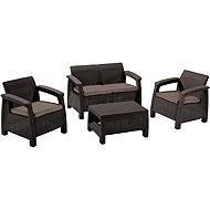 KETER Garden furniture set CORFU, brown - Garden Furniture