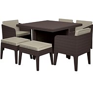 ALLIBERT COLUMBIA 7 brown - Garden Furniture