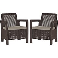 ALLIBERT TARIFA 2x brown chairs - Garden Furniture