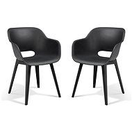 ALLIBERT AKOLA graphite armchair - Garden Chair