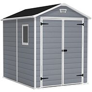KETER Garden house MANOR 6x8 DD, grey 227 × 237 × 186 cm - Garden Shed