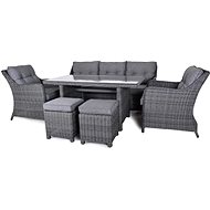 ROJAPLAST Garden furniture set SAN DIEGO, including cushions, anthracite - Garden Furniture