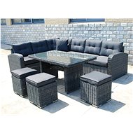 ROJAPLAST Garden furniture set MONTREAL, anthracite - Garden Furniture