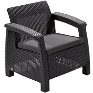 ALLIBERT Chair CORFU graphite - Garden Armchair