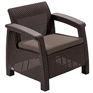 ALLIBERT Armchair CORFU brown - Garden Armchair