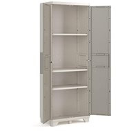KETER Garden cabinet WOOD GRAIN HIGH, brown 182 × 68 × 39 cm - Garden Storage Cabinet