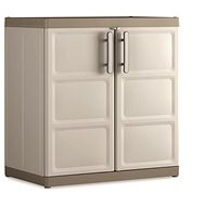 KETER Garden cabinet EXCELLENCE LOW XL, 93 × 89 × 54 cm, beige - Garden Storage Cabinet