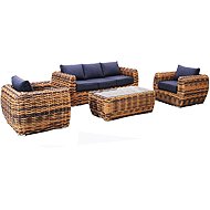Rojaplast Atlanta rattan set brown - Garden Furniture