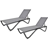 Rojaplast deckchairs ZWL-515 Duo grey - Garden Lounger