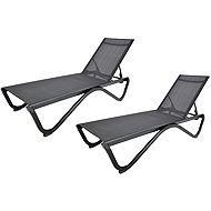 Rojaplast deckchairs ZWL-515 Duo black - Garden Lounger