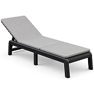 Keter Atlas lounger (Mallorca) with cushion graphite/light grey - Garden Lounger