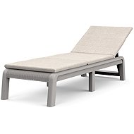Keter Atlas lounger (Mallorca) with cushion cappuccino/beige - Garden Lounger
