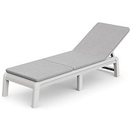 Keter deckchair Atlas (Mallorca) with cushion grey/light grey - Garden Lounger