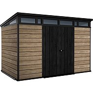 Keter house Pent Signature Horizontal Ashwood 11×7 light brown - Garden Shed