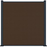 Rojaplast Modern WPC fence panel 180 × 180 cm and teak end caps - Fence Panel