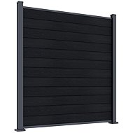Rojaplast ELEMENT WPC fence panel 180 × 180 cm and end caps, anthracite - Fence Panel