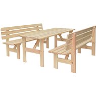 ROJAPLAST Set of garden furniture VIKING 1st table + 2 benches 200cm - Garden Furniture