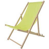 ROJAPLAST Garden deckchair BAHAMA, natural, green - Garden Lounger