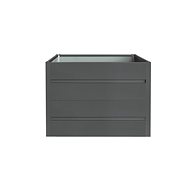 ROJAPLAST Premium raised bed, metal, anthracite 90 × 90 × 76 cm - Raised Garden Bed