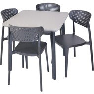 ROJAPLAST Garden furniture set ITALIA BALCONY garden table 1 + 4 garden chairs AIRE - Garden Furniture