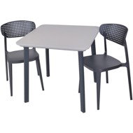 ROJAPLAST Garden furniture set ITALIA BALCONY garden table 1 + 2 garden chairs AIRE - Garden Furniture