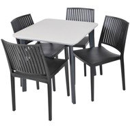 ROJAPLAST Garden furniture set ITALIA BALCONY garden table 1 + 4 garden chairs BARS - Garden Furniture