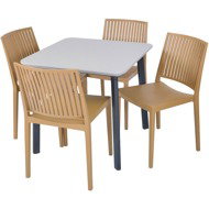 ROJAPLAST Garden furniture set ITALIA BALCONY garden table 1 + 4 garden chairs BARS - Garden Furniture