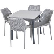 ROJAPLAST Garden furniture set ITALIA BALCONY garden table 1 + 4 garden chairs BILROS - Garden Furniture