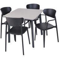 ROJAPLAST Garden furniture set ITALIA BALCONY garden table 1 + 4 garden chairs MARE ARMCHAIR - Garden Furniture