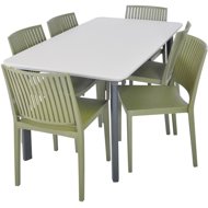 ROJAPLAST Garden furniture set ITALIA DINING garden table 1 + 6 garden chairs BARS - Garden Furniture
