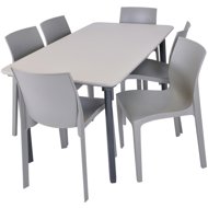 ROJAPLAST Garden furniture set ITALIA DINING garden table 1 + 6 garden chairs EMMA - Garden Furniture