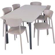 ROJAPLAST Garden furniture set ITALIA DINING garden table 1 + 6 garden chairs MARE - Garden Furniture