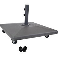 ROJAPLAST Umbrella set - umbrella stand + umbrella holder + 4 wheels to the base - Parasol Accessories