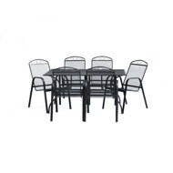 ROJAPLAST Garden furniture set ZWMT-83 garden table 1 + 6 garden chairs ZWMC-31 - Garden Furniture