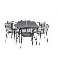 ROJAPLAST Garden furniture set ZWMT-83 garden table 1 + 6 garden chairs ZWMC-32 - Garden Furniture