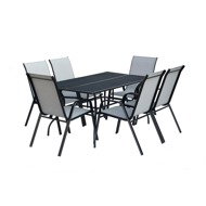ROJAPLAST Garden furniture set ZWMT-83 garden table 1 + 6 garden chairs XT1012C - Garden Furniture