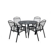 ROJAPLAST Garden furniture set ZWMT-51 garden table 1 + 4 garden chairs ZWMC-31 - Garden Furniture
