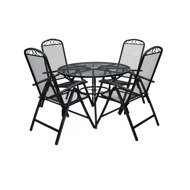 ROJAPLAST Garden furniture set ZWMT-51 garden table 1 + 4 garden chairs ZWMC-38 - Garden Furniture